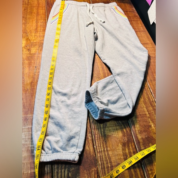 SoulCycle Rainbow Hoodie Jogger Set Gray Matching Sweat Set Athleisure Size M - Picture 11 of 13
